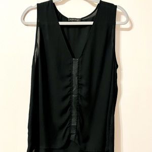 Banana Republic Leather Lined Blouse